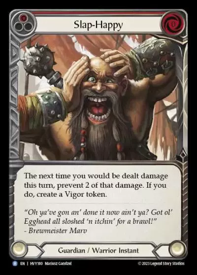 Slap-Happy RED HVY180 - Heavy Hitters - Flesh and blood card