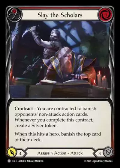 Slay the Scholars RED ARK013 - The Hunted Blitz Deck - Arakni - Flesh and blood card
