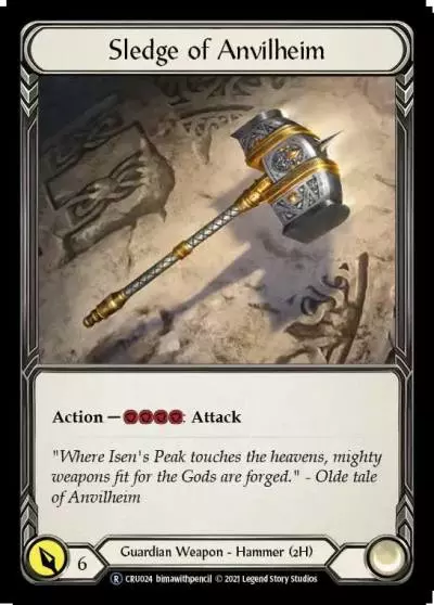 Sledge of Anvilheim U-CRU024-RF - Crucible of War - Unlimited - Flesh and blood card