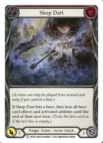 Sleep Dart RED 1HP255 - History Pack 1 - Flesh and blood card
