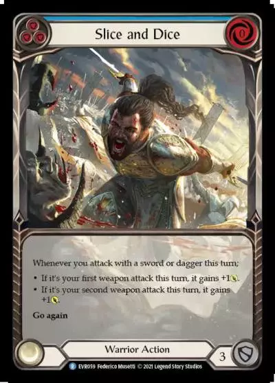 Slice and Dice BLUE EVR059-EA - Everfest - Flesh and blood card
