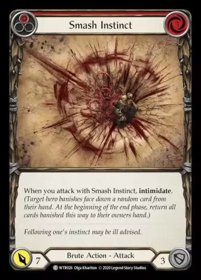 Smash Instinct RED R-WTR026 - Welcome to Rathe - Unlimited Revised - Flesh and blood card