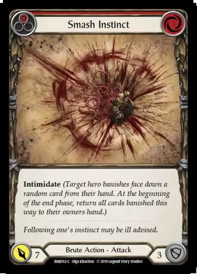 Smash Instinct RED RNR012 - Rhinar, Reckless Rampage - Hero Deck - Flesh and blood card
