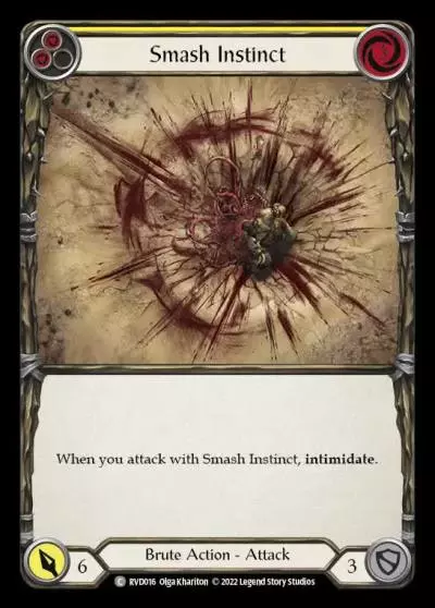 Smash Instinct YELLOW RVD016 - Classic Battles: Rhinar vs Dorinthea - Flesh and blood card
