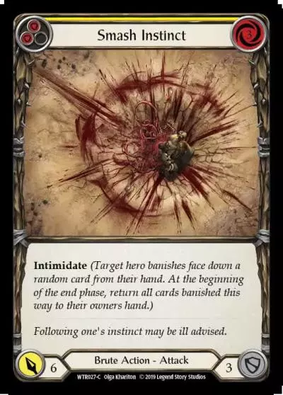 Smash Instinct YELLOW WTR027 - Welcome to Rathe - Flesh and blood card