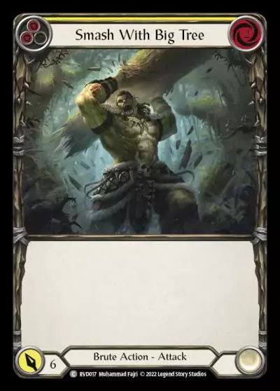 Smash with Big Tree YELLOW RVD017 - Classic Battles: Rhinar vs Dorinthea - Flesh and blood card