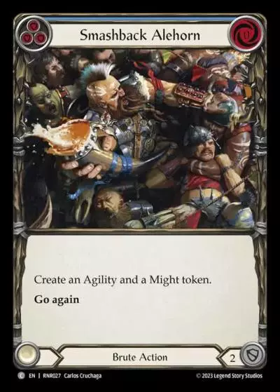 Smashback Alehorn BLUE RHI027 - Rhinar - Heavy Hitters Blitz Deck - Flesh and blood card