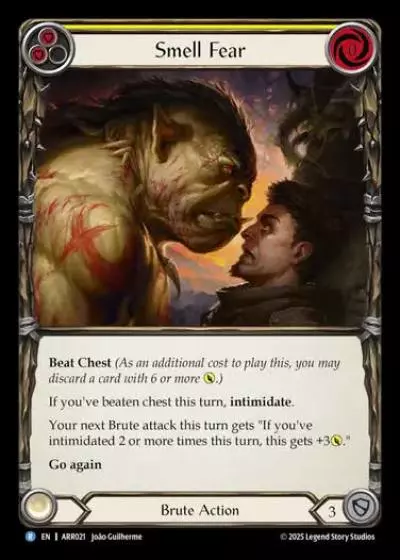 Smell Fear ARR021 - Armory Deck - Rhinar, Reckless Rampage - Flesh and blood card