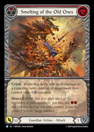 Smelting of the Old Ones RED MPG028-RF - Mastery Pack Guardian - Flesh and blood card