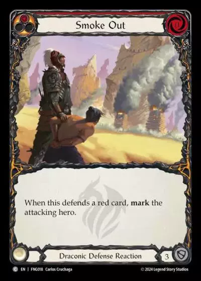 Smoke Out RED FNG018 - The Hunted Blitz Deck - Fang - Flesh and blood card