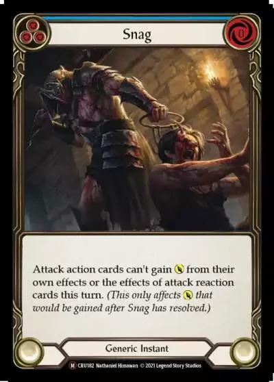 Snag BLUE U-CRU182-RF - Crucible of War - Unlimited - Flesh and blood card