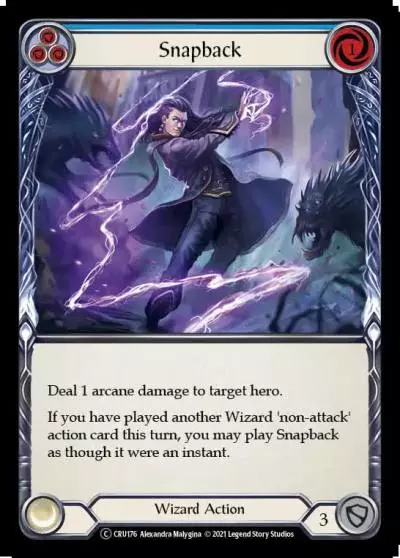 Snapback BLUE U-CRU176-RF - Crucible of War - Unlimited - Flesh and blood card