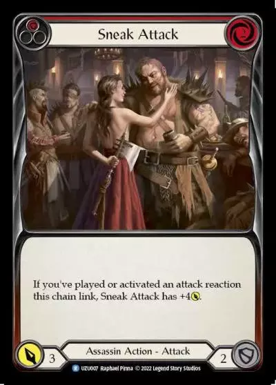 Sneak Attack RED UZU007 - Uzuri - Blitz Deck - Flesh and blood card