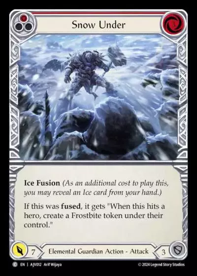 Snow Under RED AJV012 - Armory Deck Origins - Jarl Vetreiði - Flesh and blood card