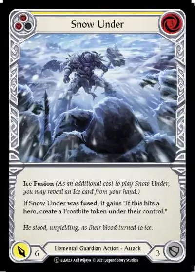 Snow Under YELLOW U-ELE023-RF - Tales of Aria - Unlimited - Flesh and blood card