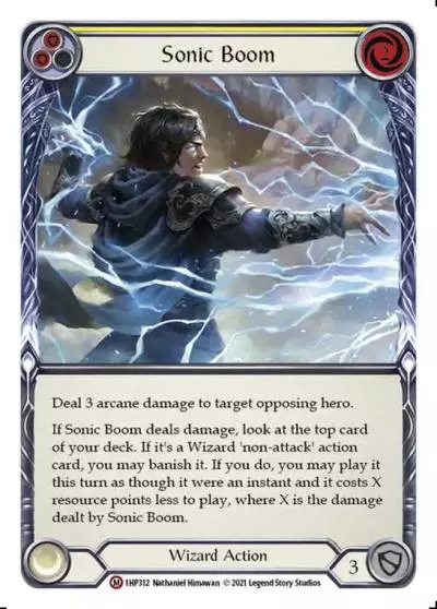 Sonic Boom YELLOW 1HP312 - History Pack 1 - Flesh and blood card