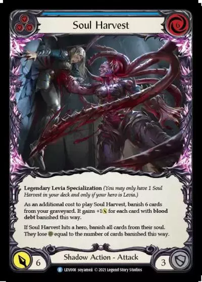 Soul Harvest BLUE LEV008 - Levia - Blitz Deck - Flesh and blood card