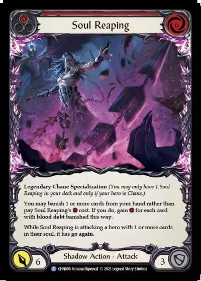 Soul Reaping RED CHN008 - Chane - Blitz Deck - Flesh and blood card