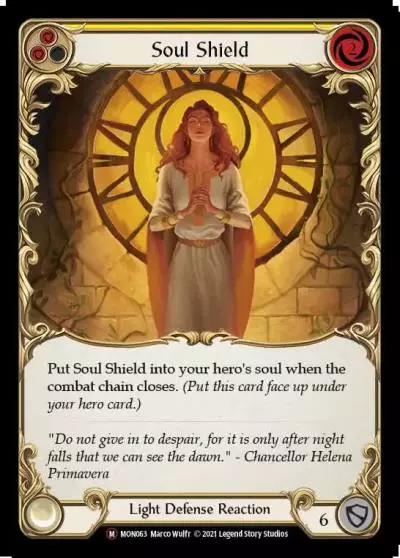 Soul Shield YELLOW U-MON063-RF - Monarch - Unlimited - Flesh and blood card