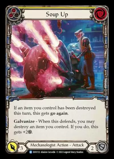 Soup Up YELLOW EVO112 - Bright Lights - Flesh and blood card