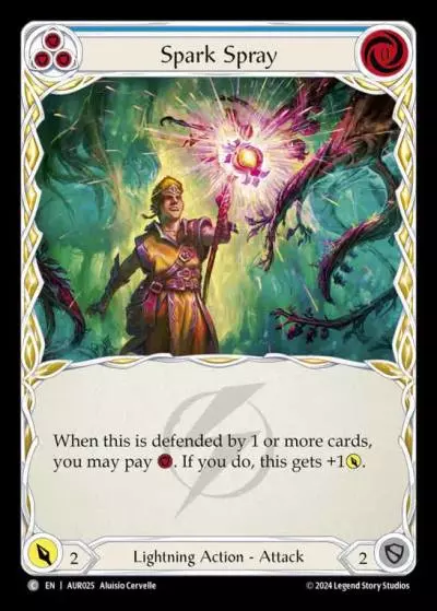 Spark Spray BLUE AUR025 - 1st Strike - Aurora - Flesh and blood card