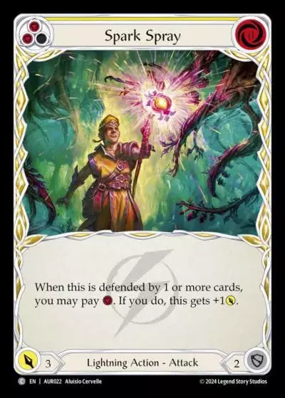 Spark Spray YELLOW AUR022 - 1st Strike - Aurora - Flesh and blood card