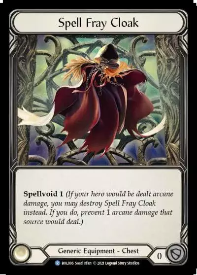 Spell Fray Cloak BOL006 - Boltyn - Blitz Deck - Flesh and blood card