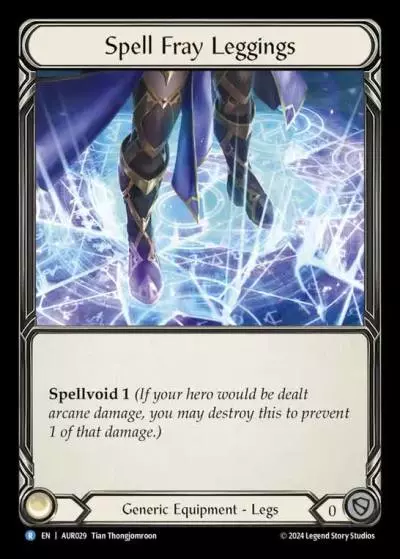 Spell Fray Leggings AUR029 - 1st Strike - Aurora - Flesh and blood card
