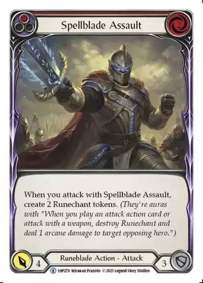 Spellblade Assault RED 1HP270 - History Pack 1 - Flesh and blood card