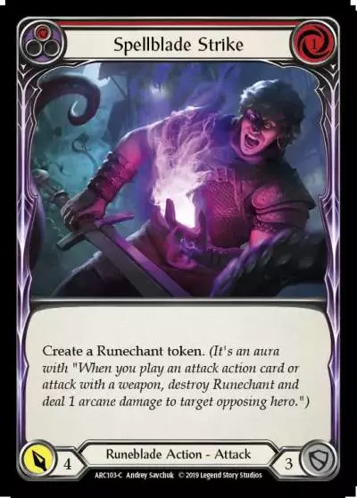 Spellblade Strike RED ARC103 - Arcane Rising - Flesh and blood card
