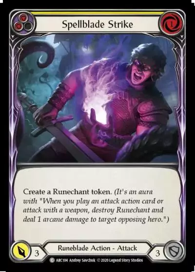 Spellblade Strike YELLOW U-ARC104-RF - Arcane Rising - Unlimited - Flesh and blood card