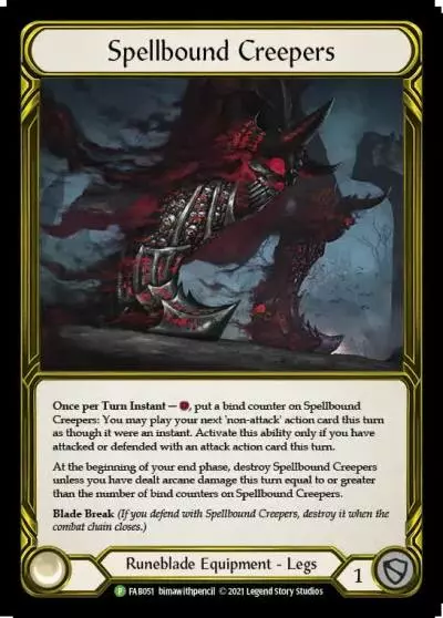 Spellbound Creepers FAB051-GF - Premier Organized Play - Tales of Aria - Flesh and blood card