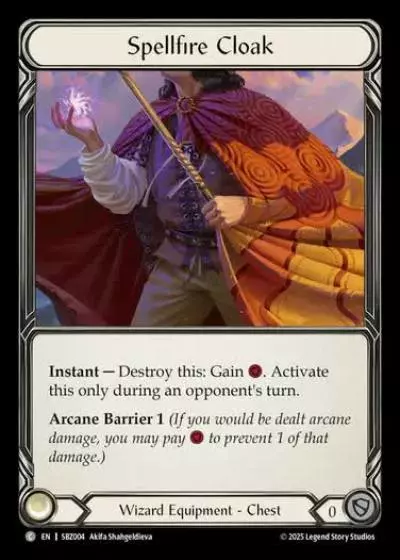 Spellfire Cloak SBZ004 - Silver Age Chapter 3 - Blaze, Firemind - Flesh and blood card
