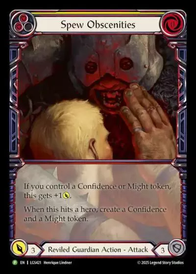Spew Obscenities YELLOW LGS421-CF - Pre-release - Super Slam - Flesh and blood card