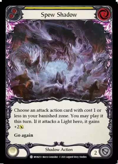 Spew Shadow YELLOW MON213 - Monarch - Flesh and blood card