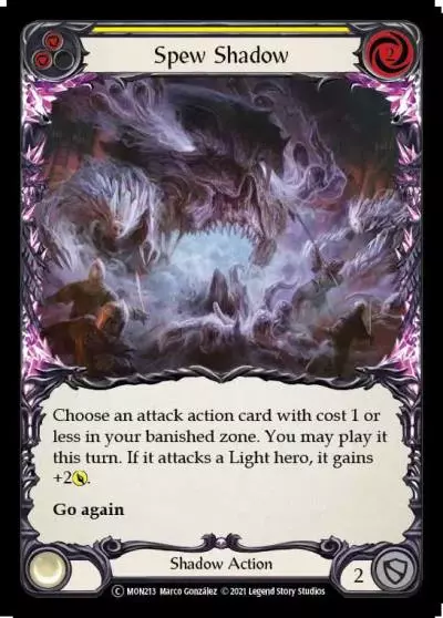 Spew Shadow YELLOW U-MON213-RF - Monarch - Unlimited - Flesh and blood card