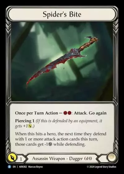 Spider's Bite ARK002 - The Hunted Blitz Deck - Arakni - Flesh and blood card