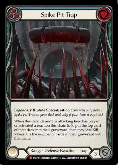Spike Pit Trap BLUE OUT104 - Outsiders - Flesh and blood card