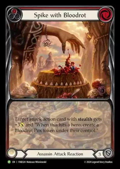 Spike with Bloodrot RED FAB324-RF - Marketing - Team Covenant The Hunted - Flesh and blood card