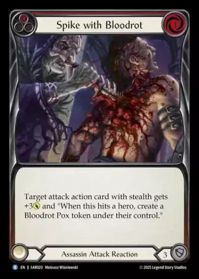Spike with Bloodrot SAR020 - Silver Age Chapter 2 - Arakni, Web of Deceit - Flesh and blood card