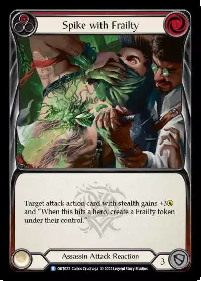 Spike with Frailty RED OUT022 - Outsiders - Flesh and blood card