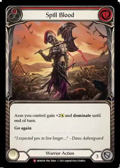 Spill Blood RED MON109 - Monarch - Flesh and blood card