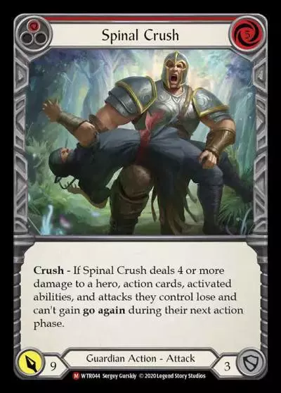 Spinal Crush RED R-WTR044 - Welcome to Rathe - Unlimited Revised - Flesh and blood card
