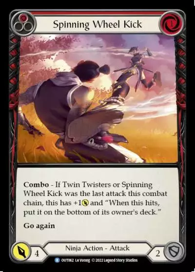 Spinning Wheel Kick RED OUT062 - Outsiders - Flesh and blood card