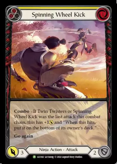 Spinning Wheel Kick YELLOW LGS142-RF - Road to Nationals - 2023 - Flesh and blood card