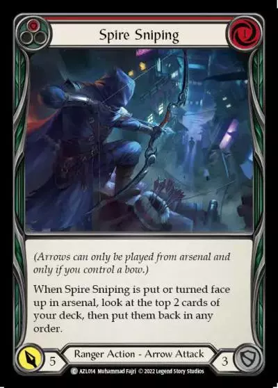 Spire Sniping RED AZL014 - Azalea - Blitz Deck - Flesh and blood card