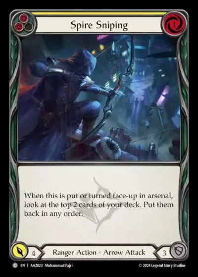 Spire Sniping YELLOW AAZ023 - Armory Deck - Azalea, Ace in the Hole - Flesh and blood card
