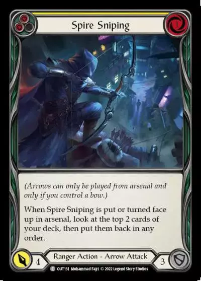 Spire Sniping YELLOW OUT131 - Outsiders - Flesh and blood card