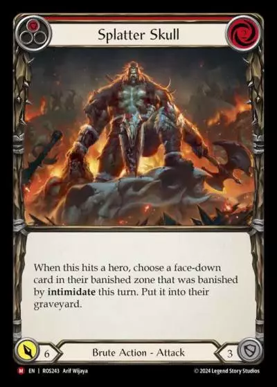 Splatter Skull RED ROS243 - Rosetta - Flesh and blood card