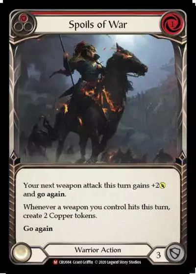Spoils of War RED CRU084 - Crucible of War - Flesh and blood card